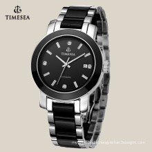 Hot Sale Men′s Wrist Watch with Black Ceramic Band 72117